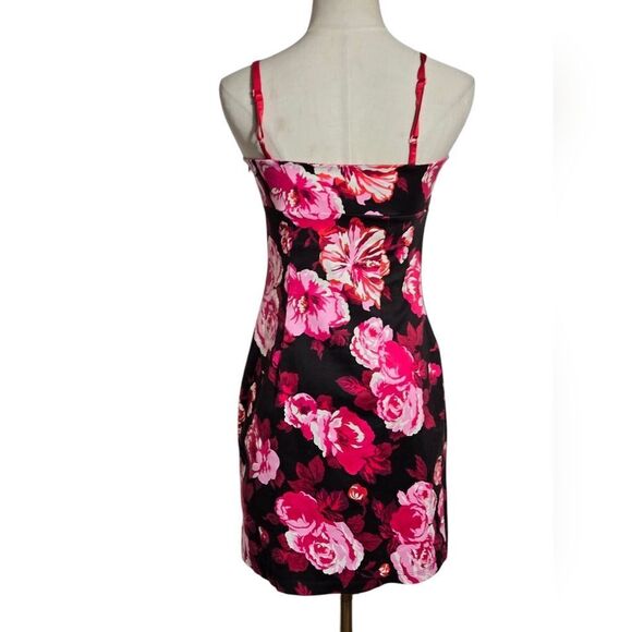 Cache Vintage Black And Pink Floral Mini Dress - Picture 4 of 6